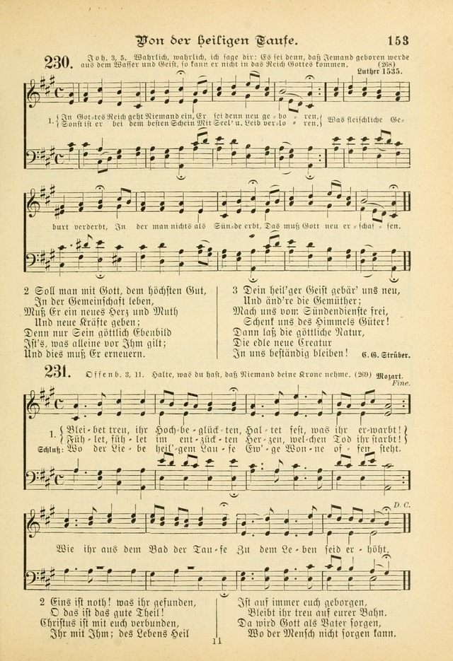 Gesangbuch mit Noten: herausgegeben von der Allgemeinen Conferenz der Mennoniten von Nord-Amerika (3rd. Aufl.) page 153