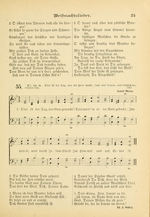 Gesangbuch mit Noten: herausgegeben von der Allgemeinen Conferenz der Mennoniten von Nord-Amerika (3rd. Aufl.) page 35