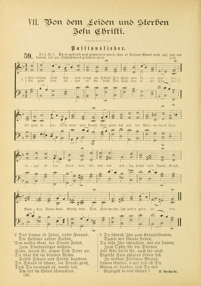 Gesangbuch mit Noten: herausgegeben von der Allgemeinen Conferenz der Mennoniten von Nord-Amerika (3rd. Aufl.) page 38