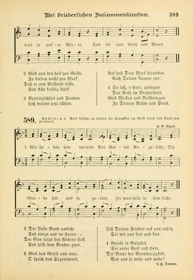 Gesangbuch mit Noten: herausgegeben von der Allgemeinen Conferenz der Mennoniten von Nord-Amerika (3rd. Aufl.) page 389