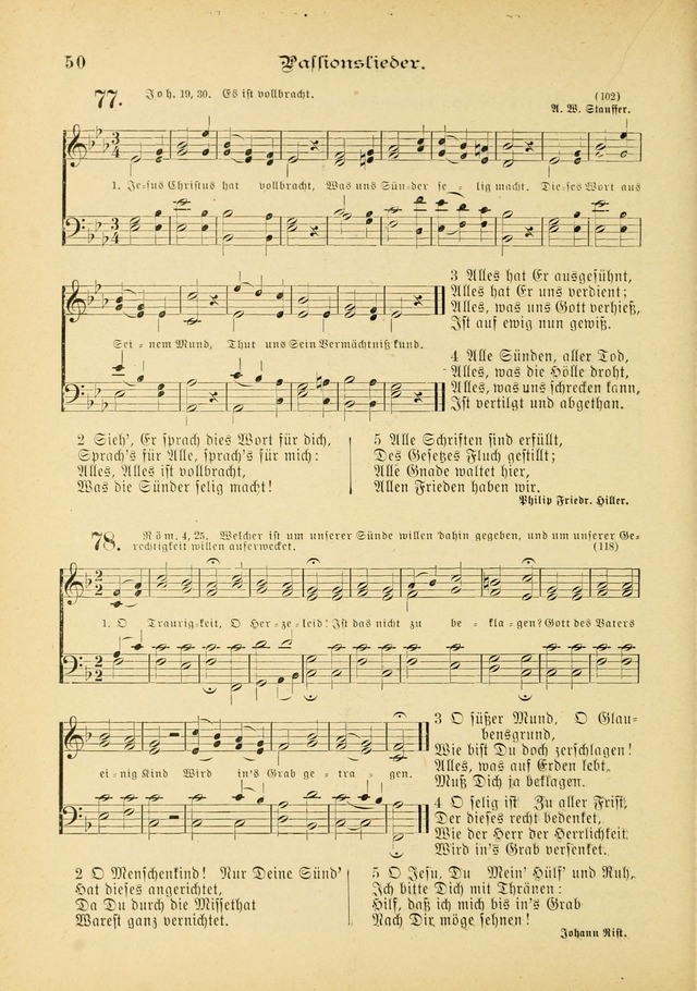 Gesangbuch mit Noten: herausgegeben von der Allgemeinen Conferenz der Mennoniten von Nord-Amerika (3rd. Aufl.) page 50