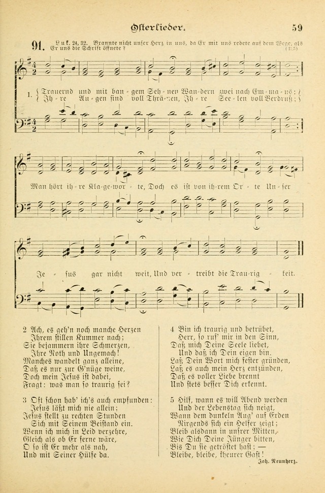Gesangbuch mit Noten: herausgegeben von der Allgemeinen Conferenz der Mennoniten von Nord-Amerika (3rd. Aufl.) page 59