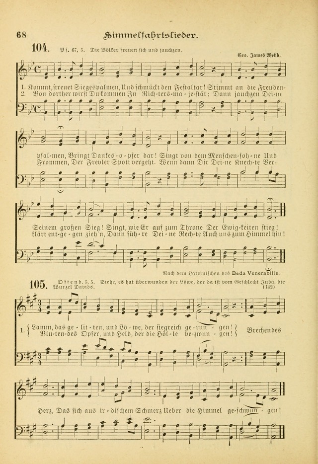 Gesangbuch mit Noten: herausgegeben von der Allgemeinen Conferenz der Mennoniten von Nord-Amerika (3rd. Aufl.) page 68