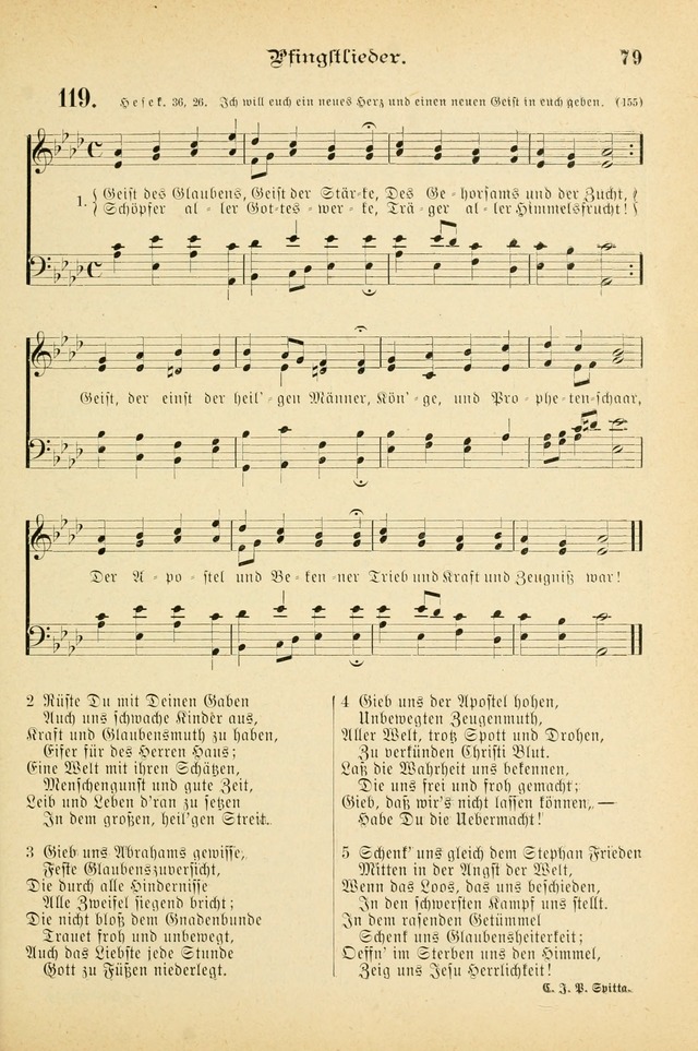 Gesangbuch mit Noten: herausgegeben von der Allgemeinen Conferenz der Mennoniten von Nord-Amerika (3rd. Aufl.) page 79