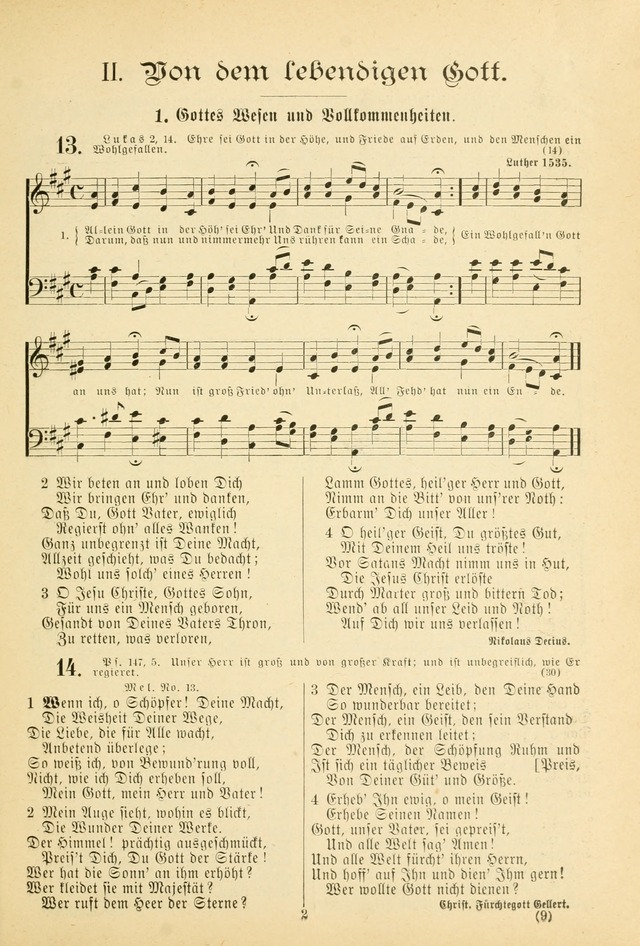 Gesangbuch mit Noten: herausgegeben von der Allgemeinen Conferenz der Mennoniten von Nord-Amerika (3rd. Aufl.) page 9