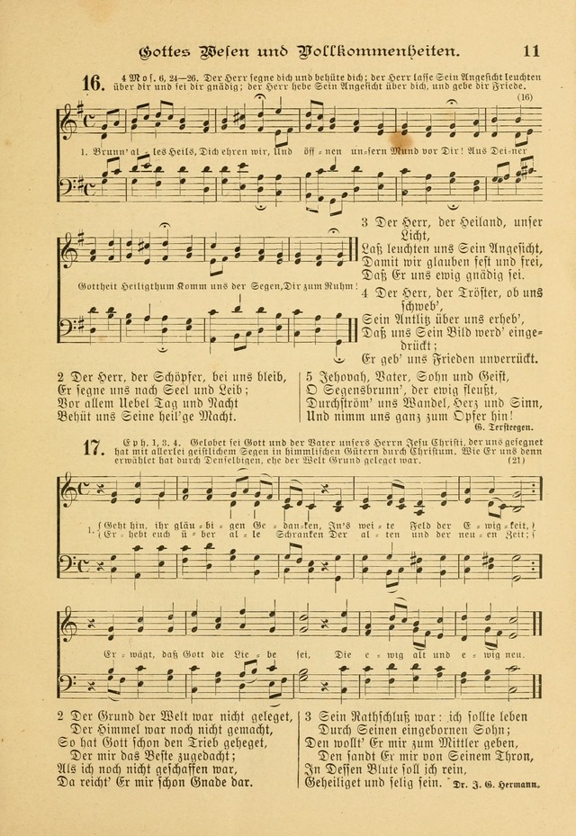 Gesangbuch mit Noten: herausgegeben von der Allgemeinen Conferenz der Mennoniten von Nord-Amerika page 11