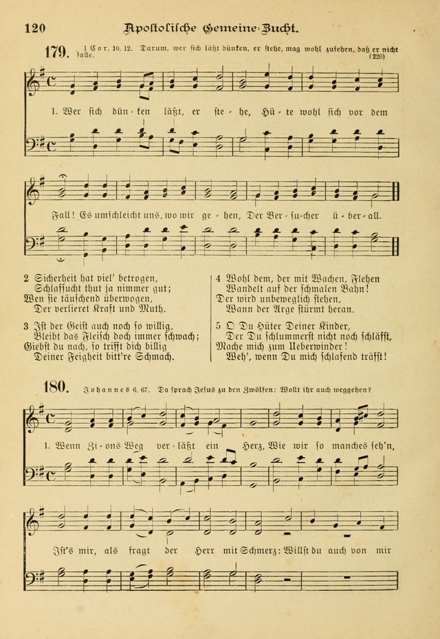 Gesangbuch mit Noten: herausgegeben von der Allgemeinen Conferenz der Mennoniten von Nord-Amerika page 120