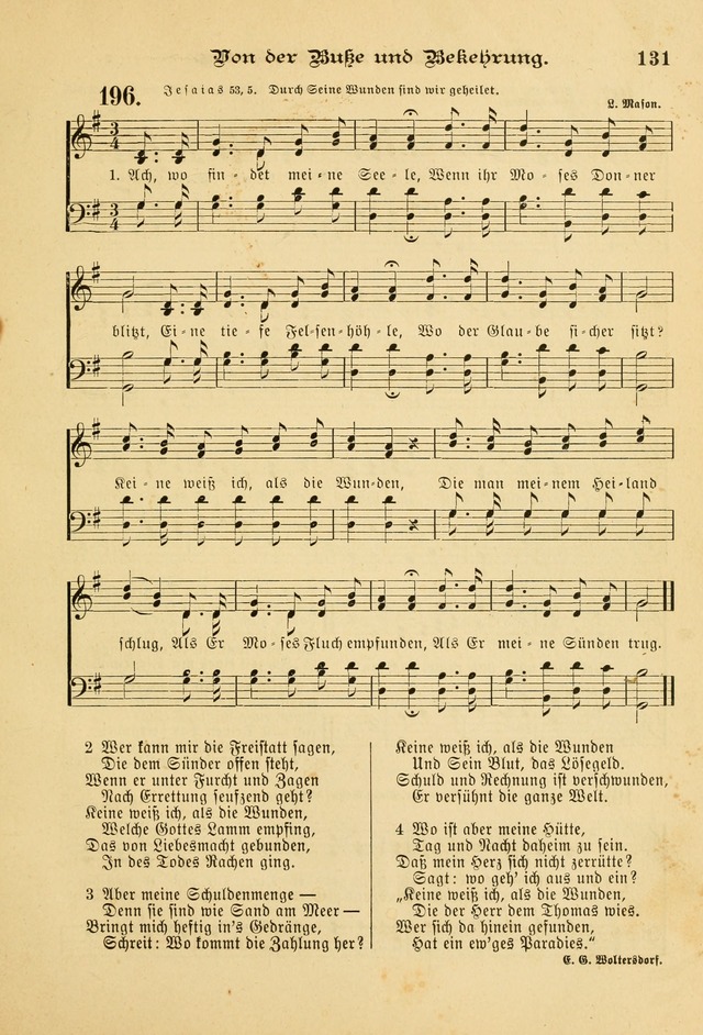 Gesangbuch mit Noten: herausgegeben von der Allgemeinen Conferenz der Mennoniten von Nord-Amerika page 131