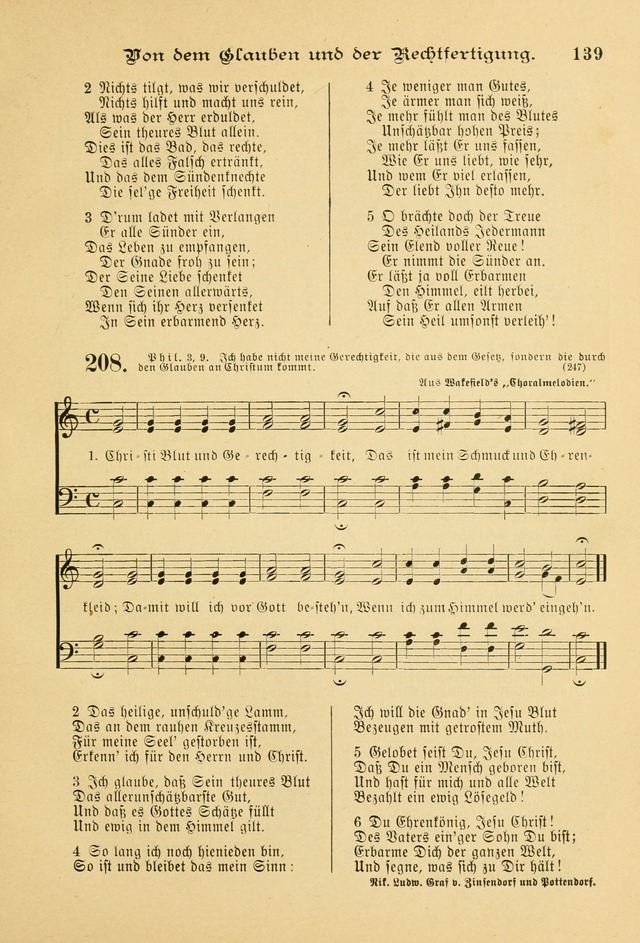 Gesangbuch mit Noten: herausgegeben von der Allgemeinen Conferenz der Mennoniten von Nord-Amerika page 139