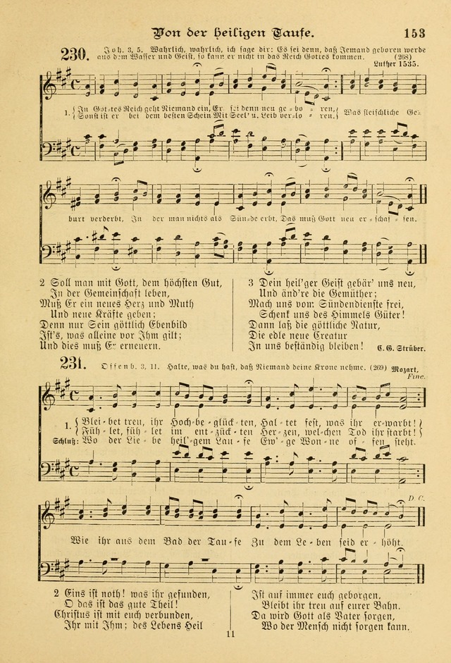 Gesangbuch mit Noten: herausgegeben von der Allgemeinen Conferenz der Mennoniten von Nord-Amerika page 153