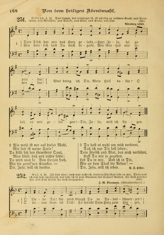 Gesangbuch mit Noten: herausgegeben von der Allgemeinen Conferenz der Mennoniten von Nord-Amerika page 168