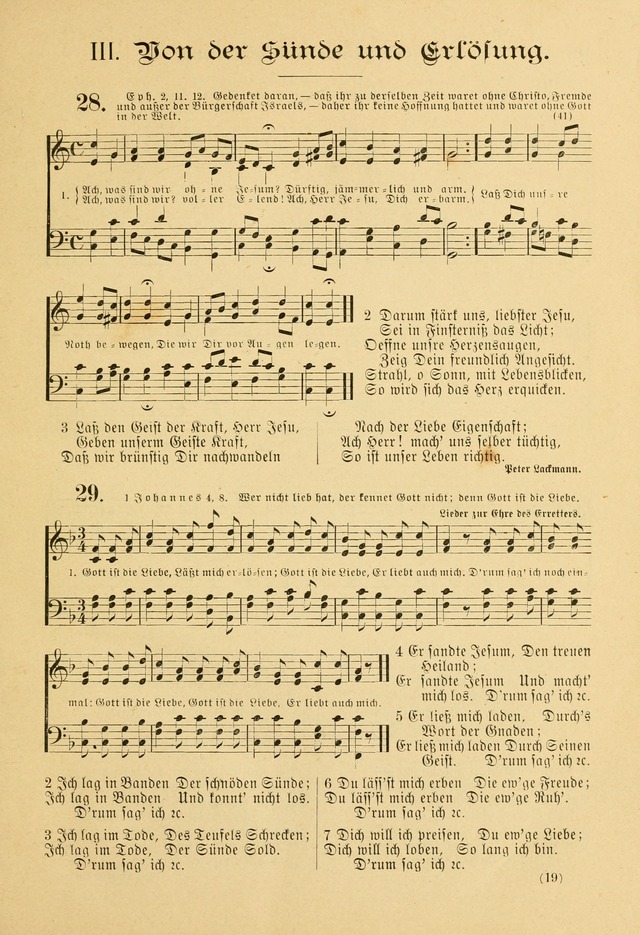 Gesangbuch mit Noten: herausgegeben von der Allgemeinen Conferenz der Mennoniten von Nord-Amerika page 19