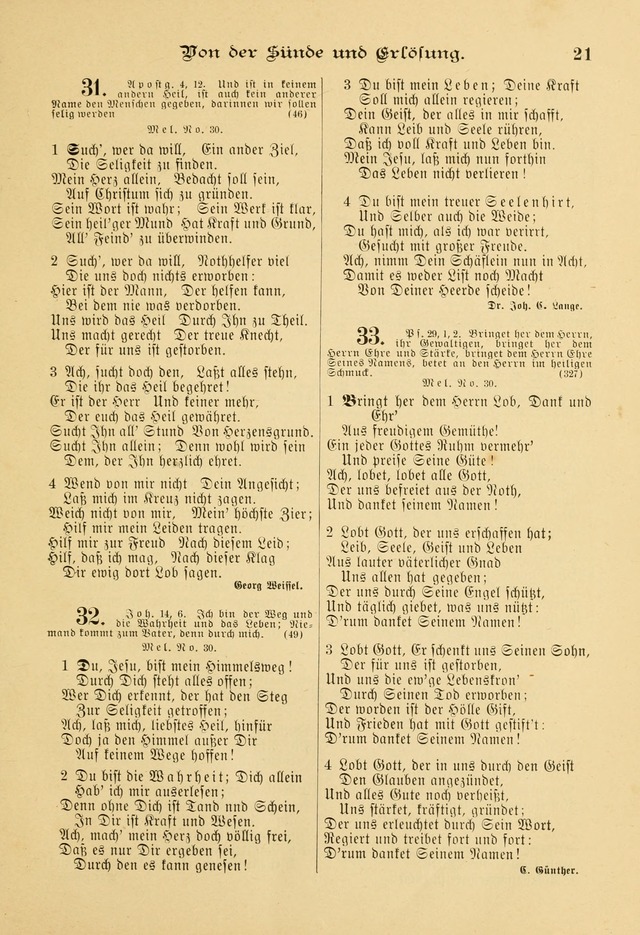 Gesangbuch mit Noten: herausgegeben von der Allgemeinen Conferenz der Mennoniten von Nord-Amerika page 21