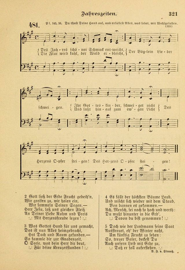 Gesangbuch mit Noten: herausgegeben von der Allgemeinen Conferenz der Mennoniten von Nord-Amerika page 321