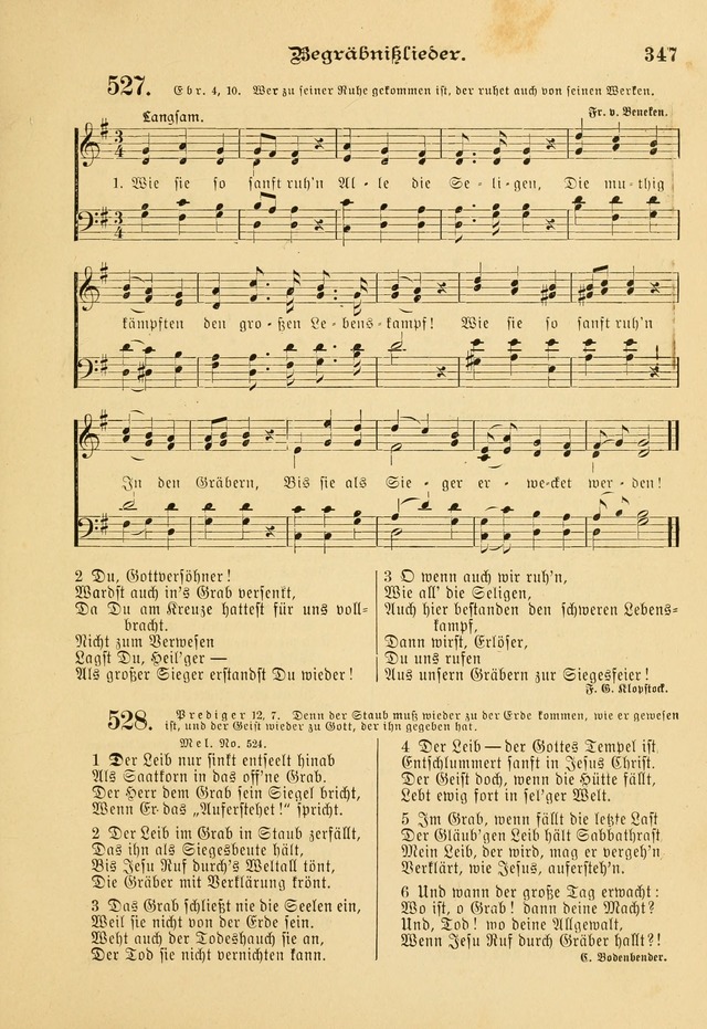 Gesangbuch mit Noten: herausgegeben von der Allgemeinen Conferenz der Mennoniten von Nord-Amerika page 347