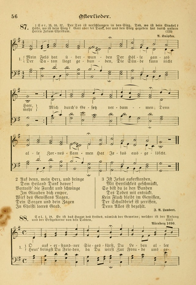 Gesangbuch mit Noten: herausgegeben von der Allgemeinen Conferenz der Mennoniten von Nord-Amerika page 56