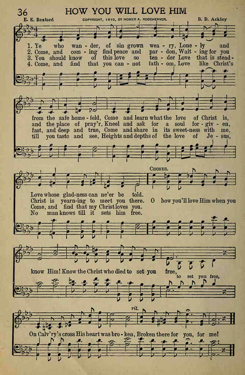 The Gospel in Song: for Use in Evangelistic Meetings or Any Service of the Church page 36