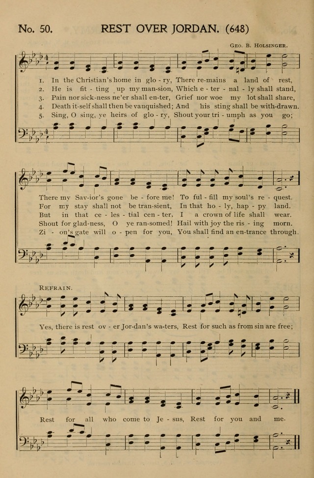 Gospel Songs and Hymns No. 1: for the sunday school, prayer meeting, social meeting, general song service page 50