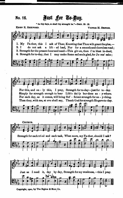 Gospel Tent Songs: Selected by F. H. Jacobs and I. Allan Sankey at the request of the Evangelistic Committee of Greater New York page 16