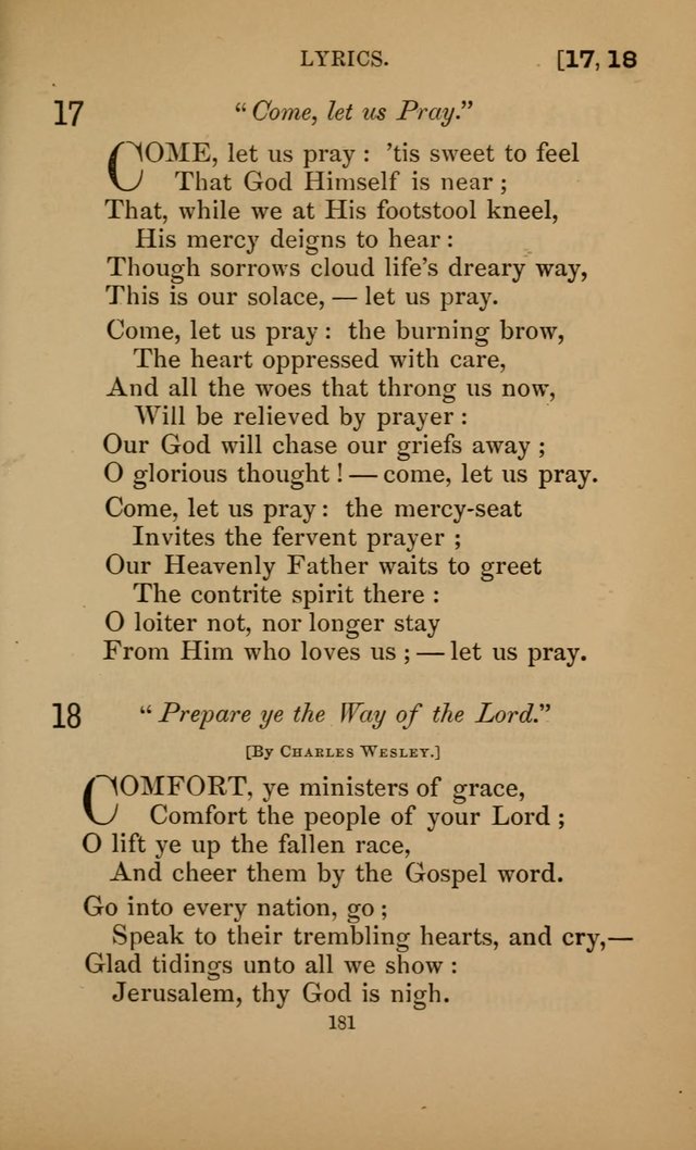 Hymns for All Christians page 181
