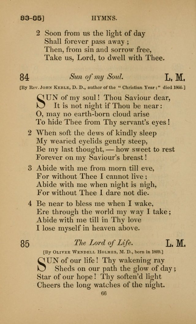 Hymns for All Christians page 66