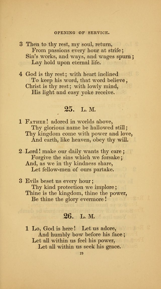 Hymns for the Church of Christ (3rd thousand) page 19