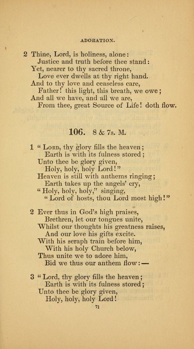 Hymns for the Church of Christ (3rd thousand) page 71