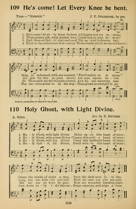 Hymnal for Primary Classes: a collection of hymns and tunes, recitations and exercises, being a manual for primary Sunday-schools (With Tunes)) page 102