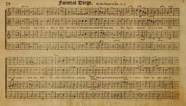 Harmonia Americana: containing a concise introduction to the grounds of music; with a variety of airs, suitable fore divine worship and the use of musical societies; consisting of three and four parts page 39