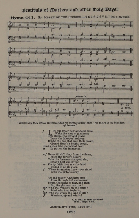 Hymns Ancient and Modern (Standard ed.) page 378