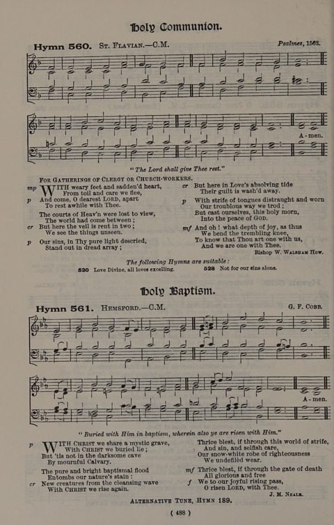 Hymns Ancient and Modern (Standard ed.) page 488