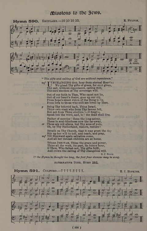 Hymns Ancient and Modern (Standard ed.) page 508