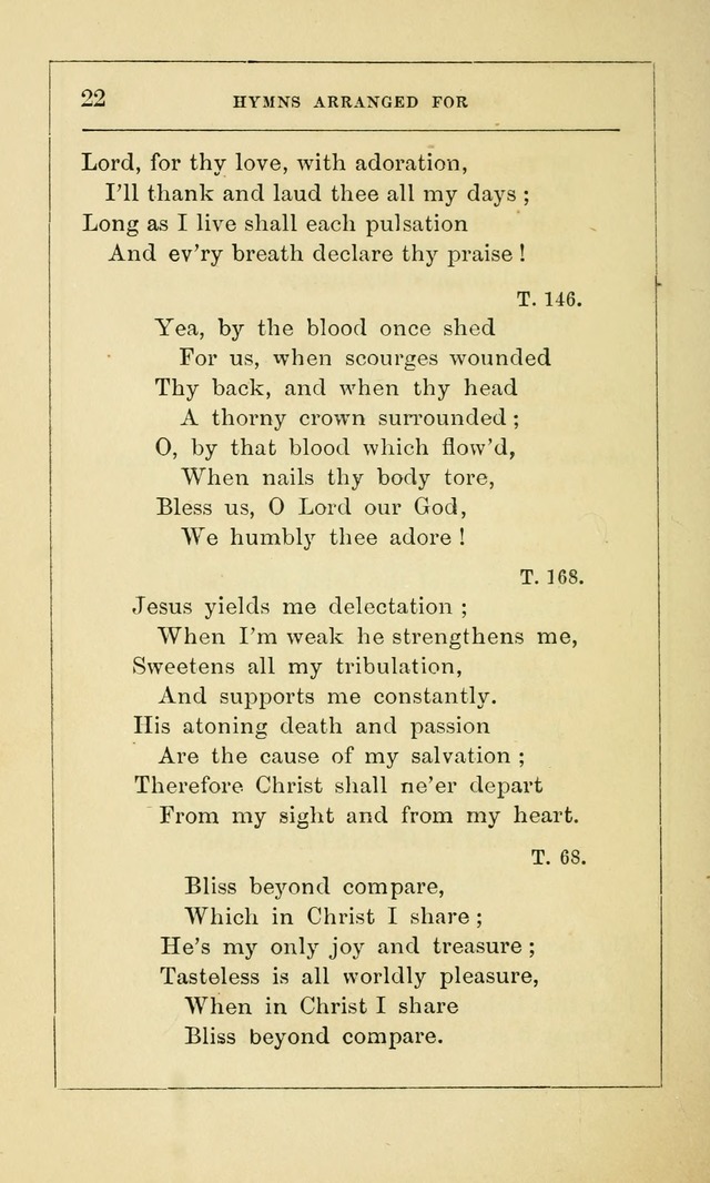 Hymns Arranged for the Communion Service of the Church of the United Brethren page 22