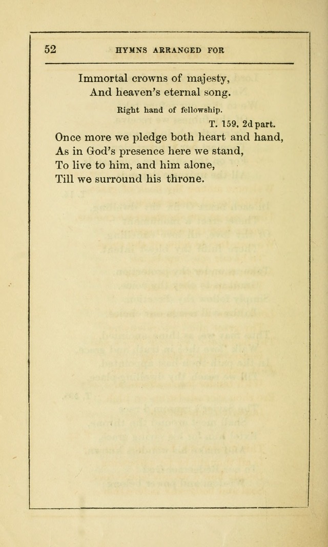 Hymns Arranged for the Communion Service of the Church of the United Brethren page 52