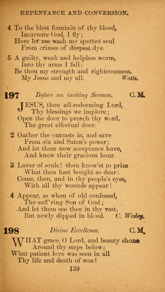 Hymnal: adapted to the doctrines and usages of the African Methodist Episcopal Church. Revised Edition page 143