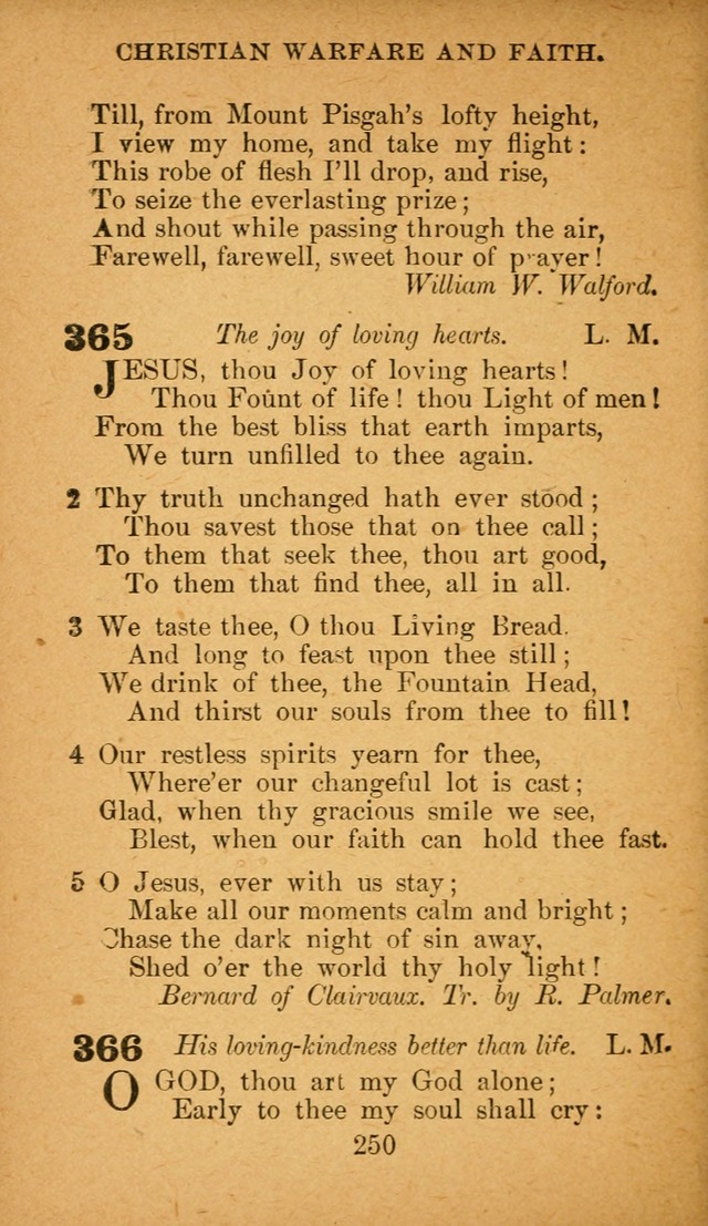 Hymnal: adapted to the doctrines and usages of the African Methodist Episcopal Church. Revised Edition page 258