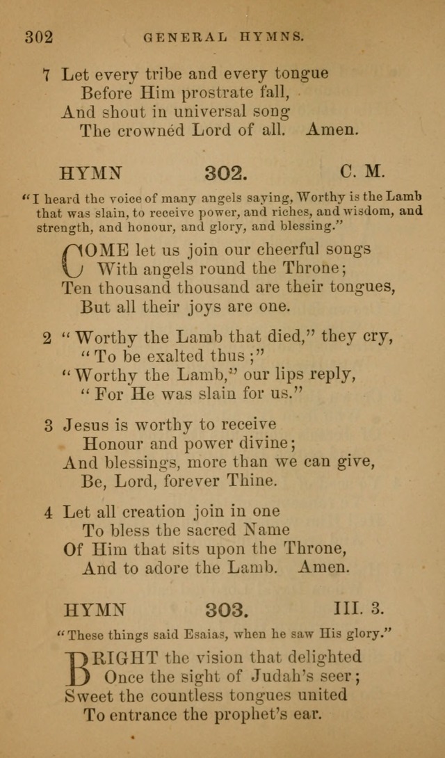 Hymns ancient and modern: for use in the services of the church, with accompanying unes page 305