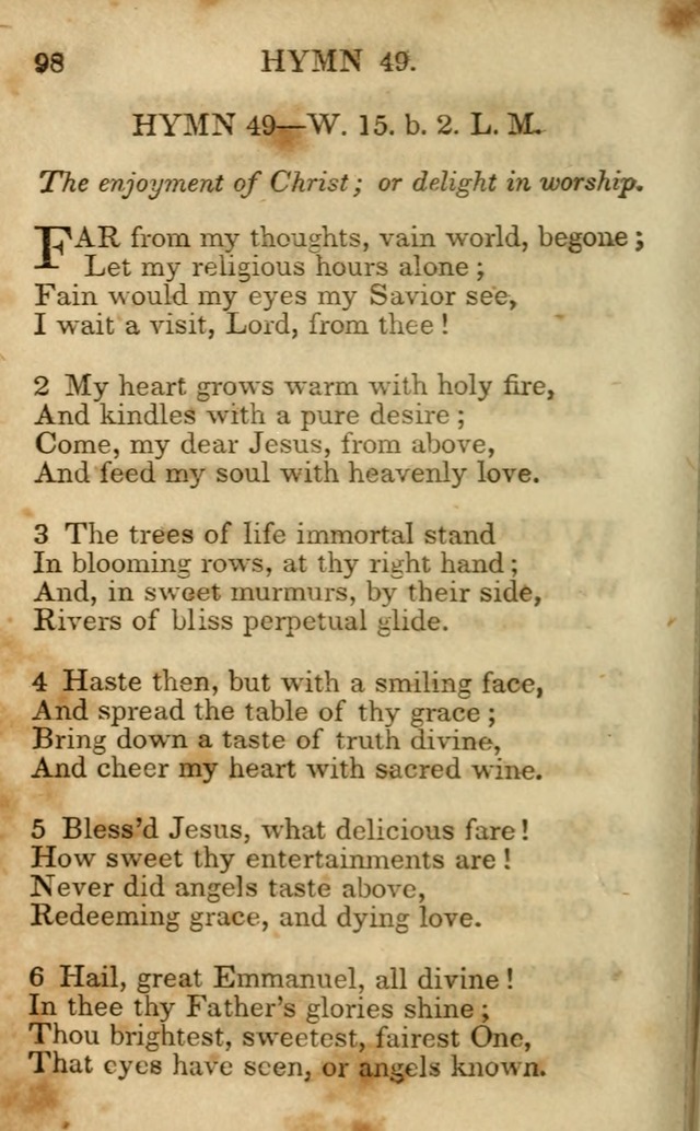 Hymns and Spiritual Songs, Original and Selected, for the Use of Christians. (5th ed.) page 108