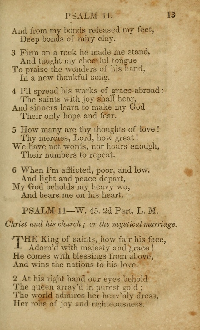 Hymns and Spiritual Songs, Original and Selected, for the Use of Christians. (5th ed.) page 13