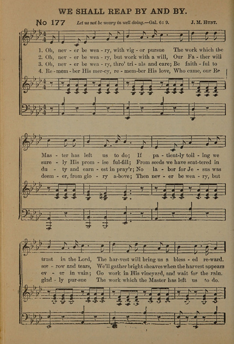 Harvest Bells Nos. 1, 2 and 3: Is filled with new and beautiful songs, suitable for churches, Sunday-schools, revivals and all religious meetings page 176