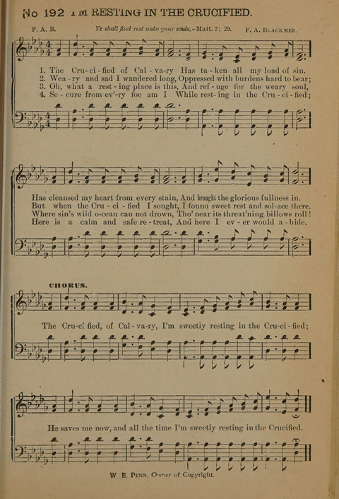 Harvest Bells Nos. 1, 2 and 3: Is filled with new and beautiful songs, suitable for churches, Sunday-schools, revivals and all religious meetings page 189