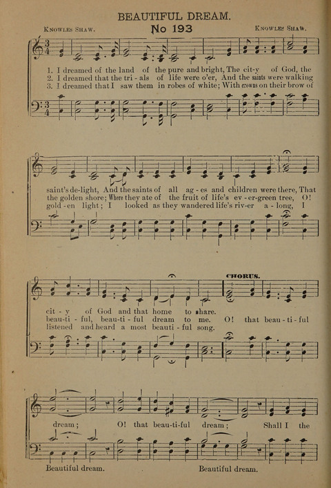 Harvest Bells Nos. 1, 2 and 3: Is filled with new and beautiful songs, suitable for churches, Sunday-schools, revivals and all religious meetings page 190