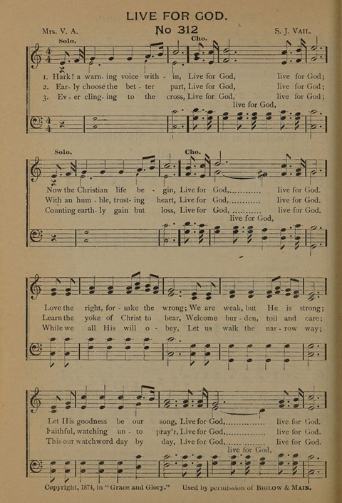 Harvest Bells Nos. 1, 2 and 3: Is filled with new and beautiful songs, suitable for churches, Sunday-schools, revivals and all religious meetings page 306