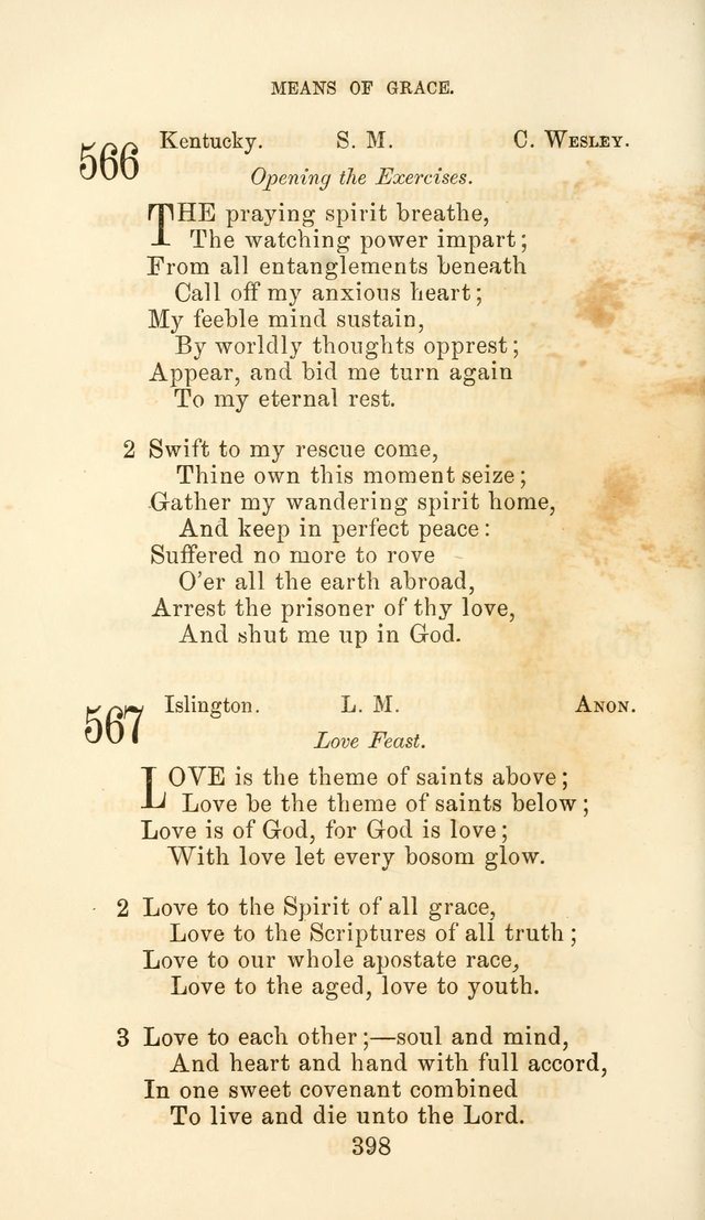 Hymn Book of the Methodist Protestant Church page 405