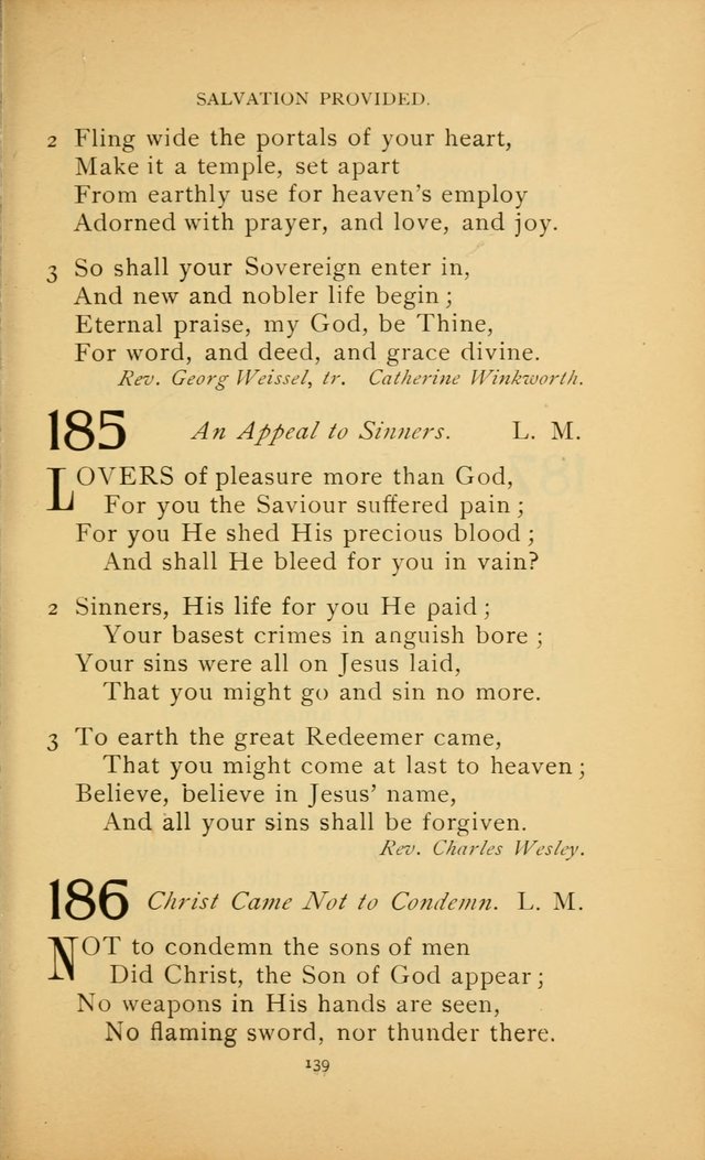 Hymn Book of the United Evangelical Church page 139