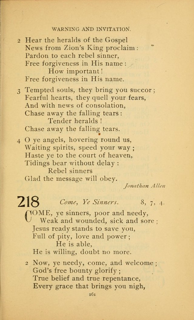 Hymn Book of the United Evangelical Church page 161