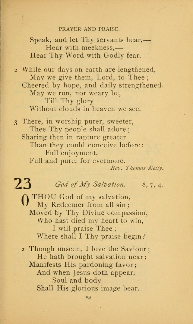 Hymn Book of the United Evangelical Church page 23