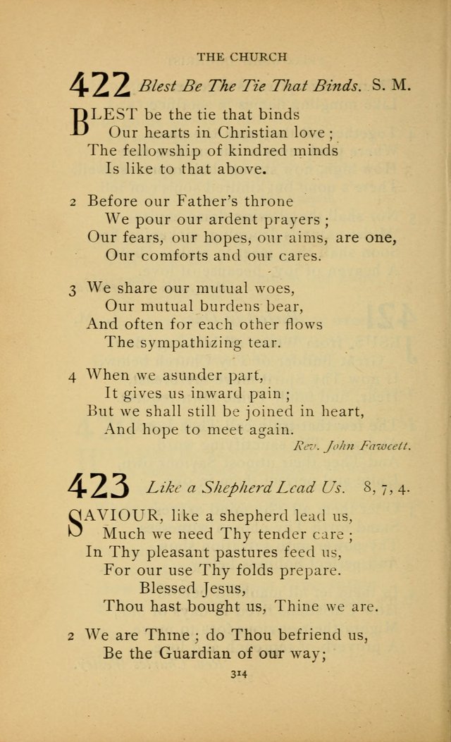 Hymn Book of the United Evangelical Church page 314