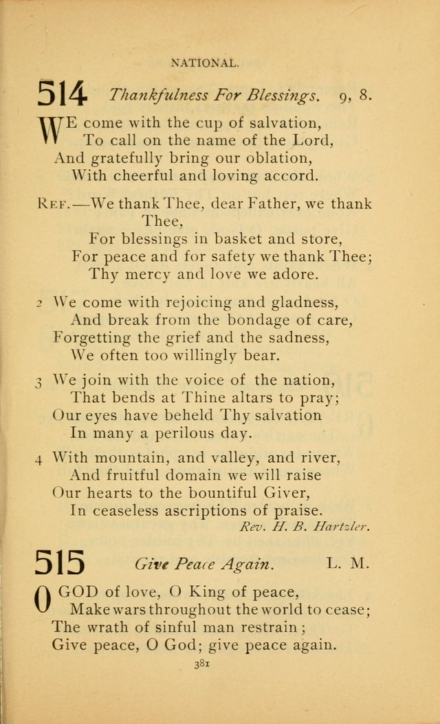 Hymn Book of the United Evangelical Church page 381