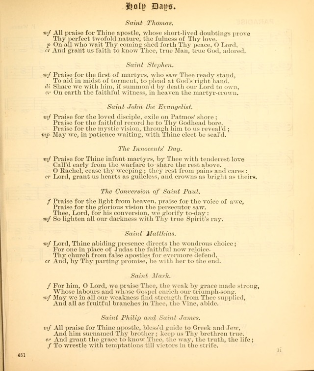 The Hymnal Companion to the Book of Common Prayer with accompanying tunes (3rd ed., rev. and enl.) page 481